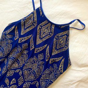 ✨Host Pick✨Royal Blue and Gold Dress